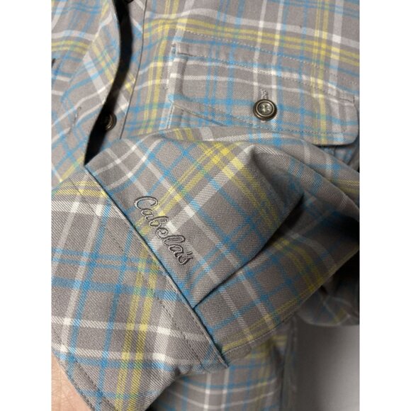 Cabelas Women's Plaid Button-Up Long-Sleeve Shirt Small NWT - Picture 9 of 13